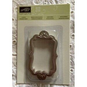 Stampin Up! Designer Frames Embossing Folder Die Cut Set Metal 2.93" x 1.34"